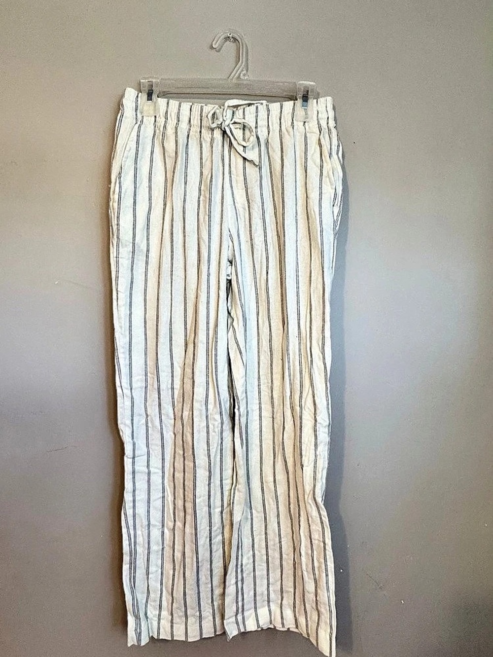 NWT GAP Women’s Striped Pajama Pants Size S 100% Cotton Wide Leg Lounge